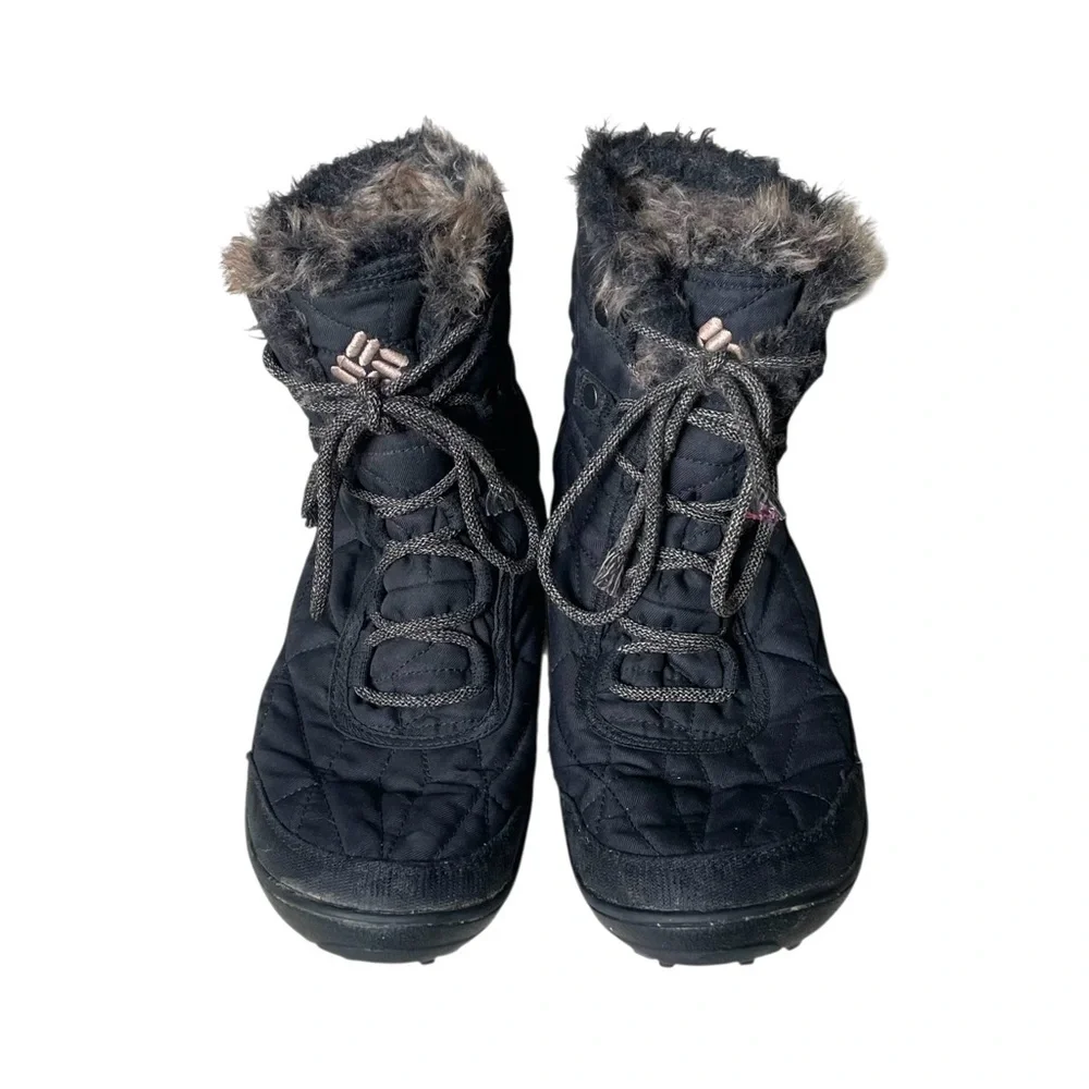 COLUMBIA Women’s Minx Shorty III Winter Lace Up Ankle Boot Black 10.5